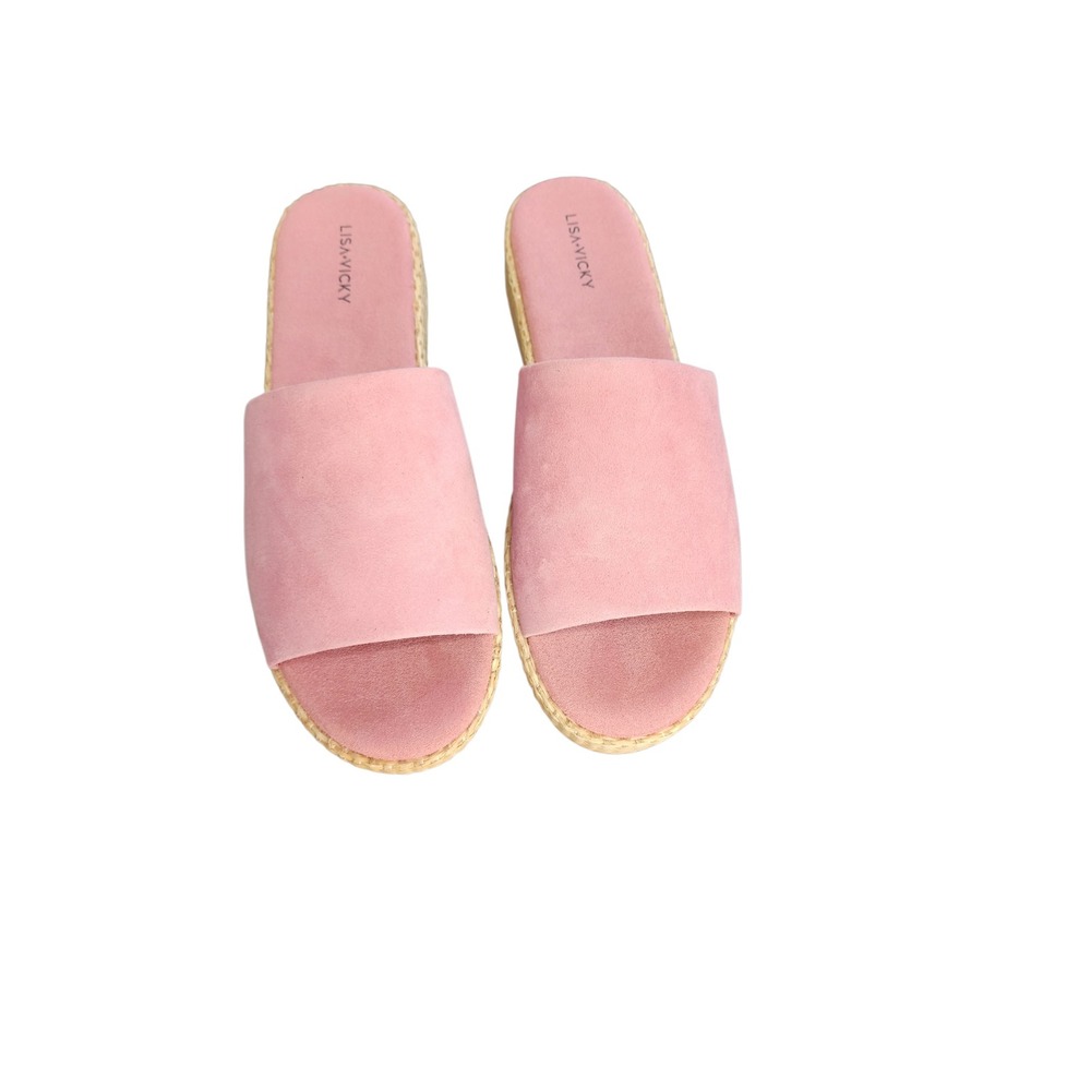 Lisa Vicky Platform Slide Sandals Womens 11M Pink Good